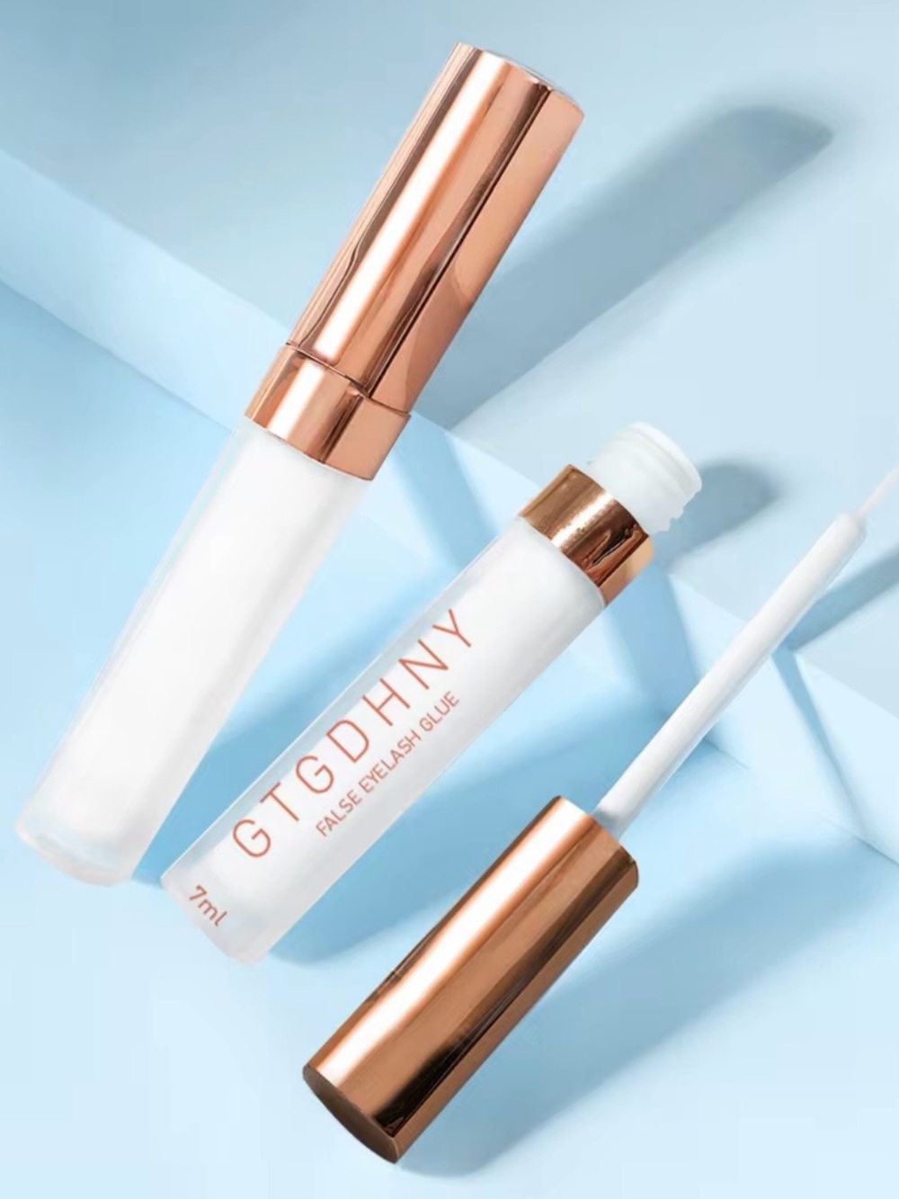 White False Eyelash Glue with Rose Gold Cap - Strong Clear Hold